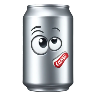 silver coke can sticker
