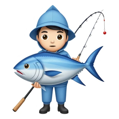 Tuna as a person sticker
