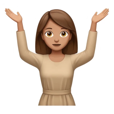 fullbody Lazarus's sister, Jesus's friend, brown hair, beige dress, normal emoji style, arms open sticker