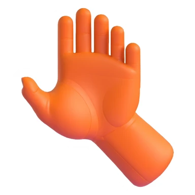muscular strong hand floating on white background sticker