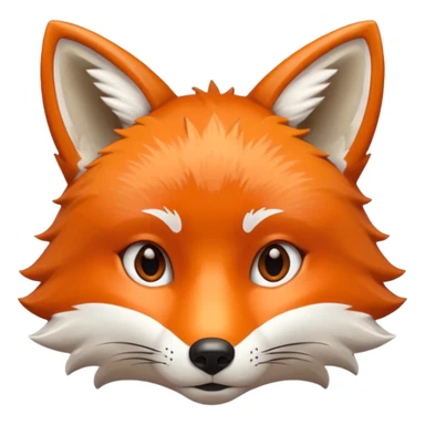 fox face detailed sticker