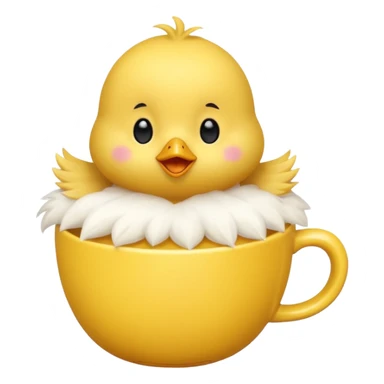 A small chick in a cup sticker