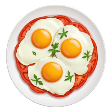 Tomato fried eggs sticker