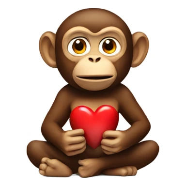 monkey having heart attack sticker