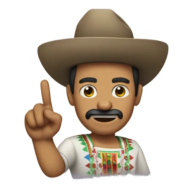 Mexican man gives finger guns sticker
