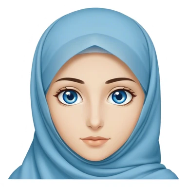 Turkish beautiful finish Konya girl blue eyes with niqab sticker