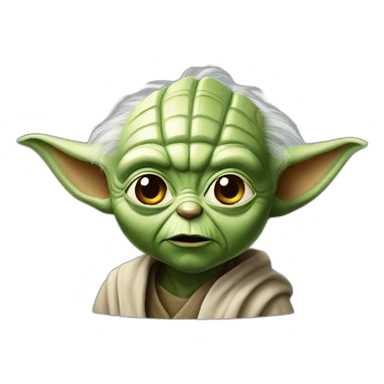 yoda with surprising face sticker