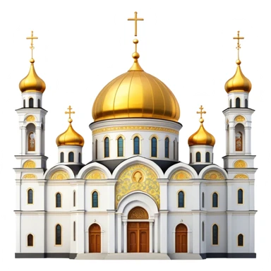 Orthodox church with golden dome sticker