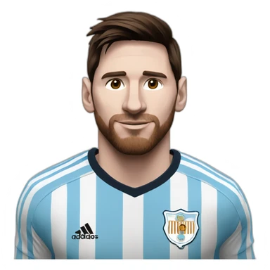 Messi with argentina jersey sticker