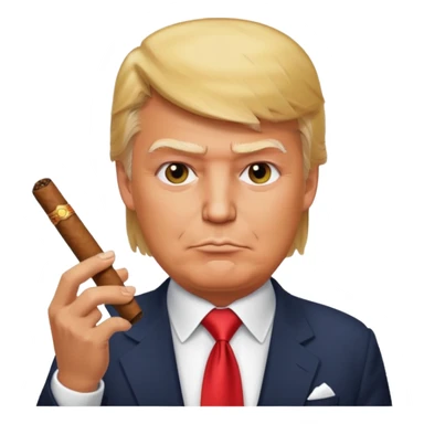 donald trump with a cigar sticker