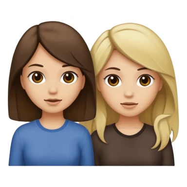 bestiess one with dark brown hair and one with dirty blonde hair sticker