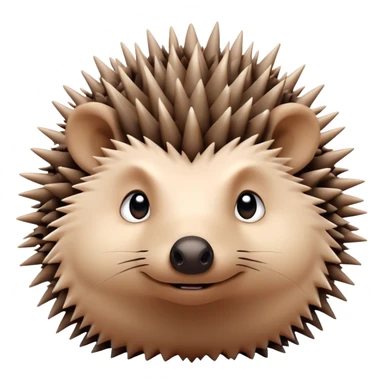 really cute confused hedgehog face with wooden thorny bramble stem wrapped around its forehead, spiky asymmetric thorns, no leaves, only face and neck visible sticker