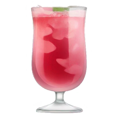 Cocktail with pink flowers sticker