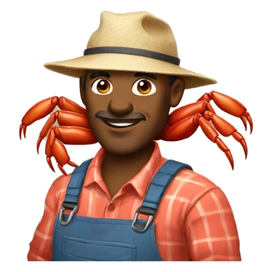 a crab farmer sticker