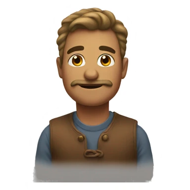 Flattered emoji sticker