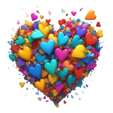 Heart getting filled and exploding  sticker