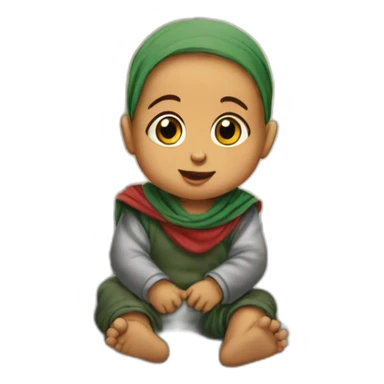 Palestinian baby under rubbles sticker