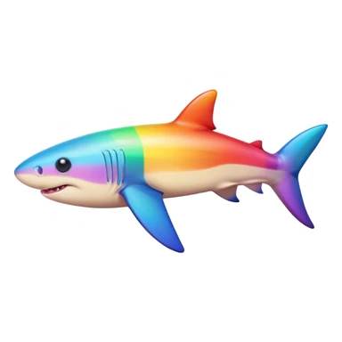Gay rainbow shark sticker