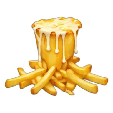 fries with melted cheese on top sticker