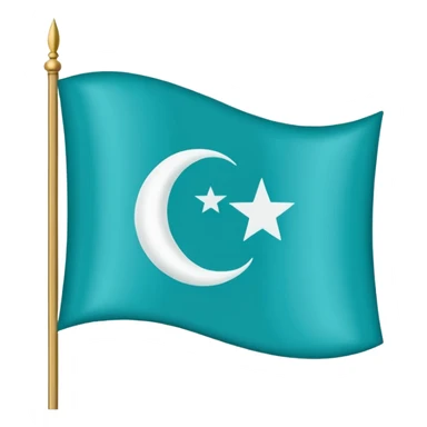 Turkuaz renginde türk bayrağı yapar mısın. Bayrak. I want to flag. 🇹🇷 Like this but turquoise. İt's must be turquoise  sticker
