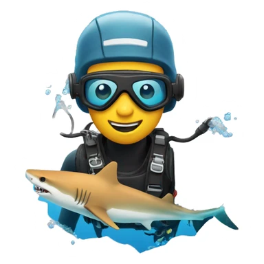 SCUBA diving with tiger shark sticker