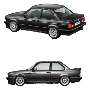 black bmw e30 sticker