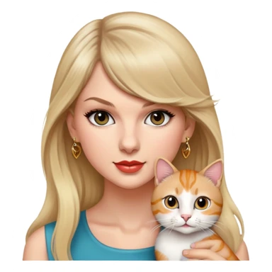 Taylor Swift with a cat sticker