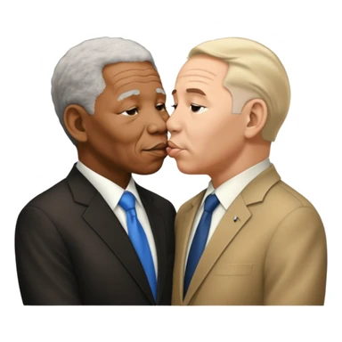 Nelson Mandela kissing Benjamin Netanyahu sticker