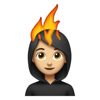 Schwarzes Herz mit Feuer sticker