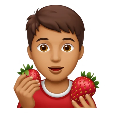 the man eating strawberries
 sticker