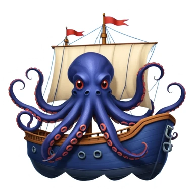 Kraken – Giant octopus with tentacles wrapping a ship sticker