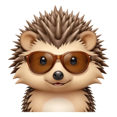 Hedgehog in sun glasses sticker