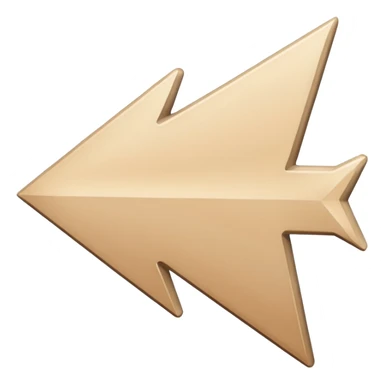 drawn beige arrow sticker
