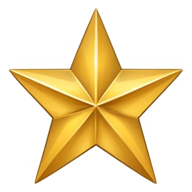 golden quadrangular star sticker