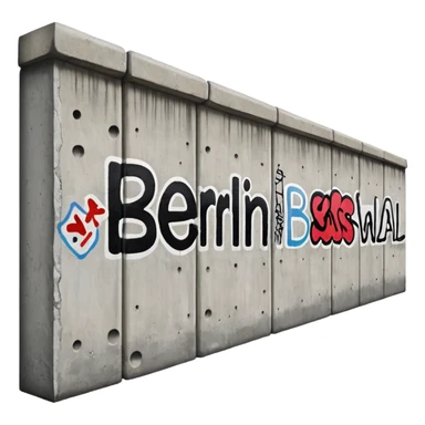 berlin wall long sticker