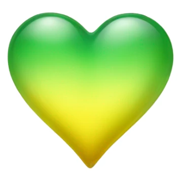 green yellow ombré glass heart sticker