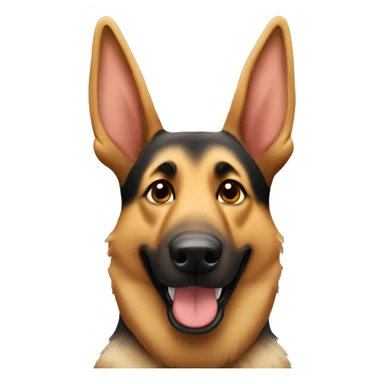 smiling German shepherd with reindeer ears sticker