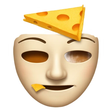 Nose with a nacho chip and cheese   sticker