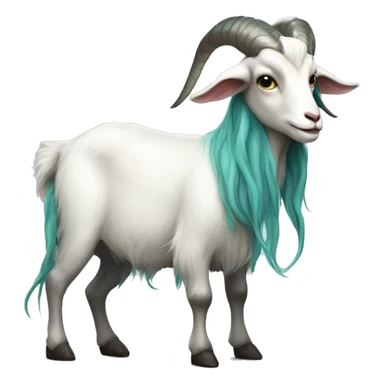 Mermaid goat mythical creature goat with fish tail half goat half fish creature  sticker