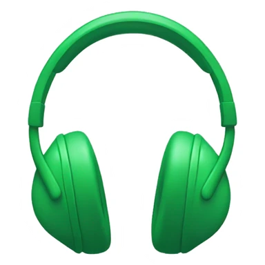 green headphones  sticker