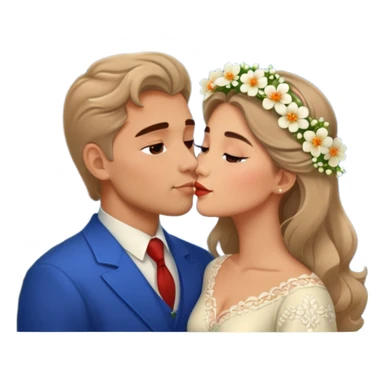 Kissing Couple traveling in Montenegro russian man and elegant  Latina girl delicate flowers and mountains in the background  sticker