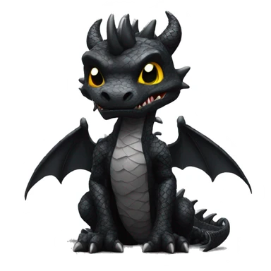 Black dragon dressed in punk clothes with chequer markings sticker