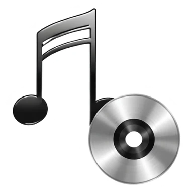 music note with a music disc sticker