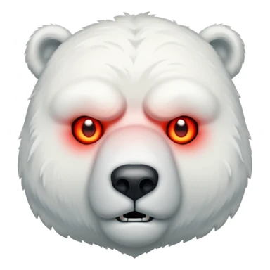 Eisbäre mit grimmigen bösen Blick und leuchtenden roten Augen sticker