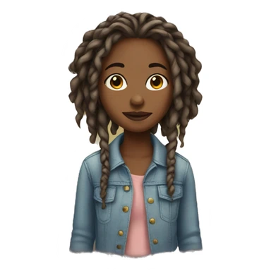 Girl with locs sticker