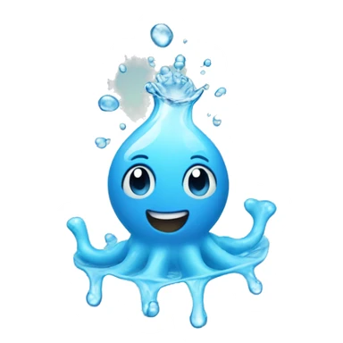 Squirt water sticker