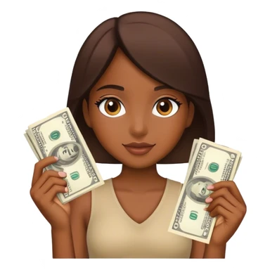 Girl cash sticker