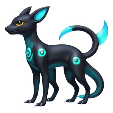 Shiny Aural Umbreon-Amaura-Salandit-Fakémon-fusion (full body) sticker