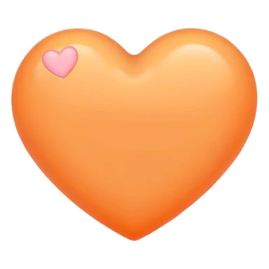 pastel orange heart sticker