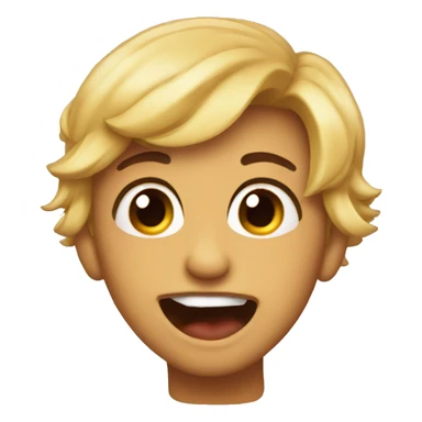 Flirty lip biting classic emoji sticker